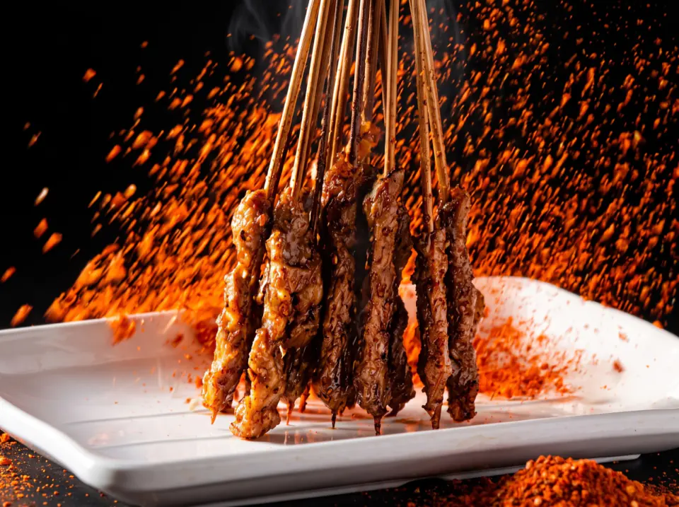 Brocheta de cordero (羊肉串) · Naxienian, restaurante chino en Barcelona