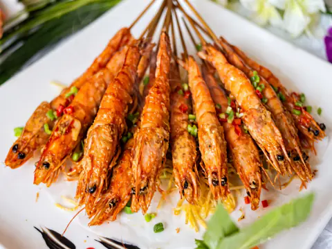 Camarones asados