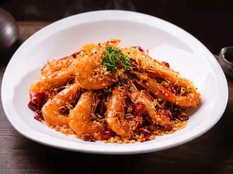 Camarones con sal y pimlenta
