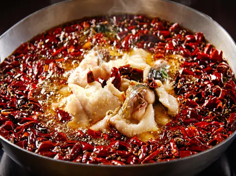 Lubina picante con verduras