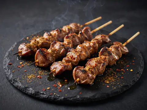 Mollejas de pollo a la parrilla