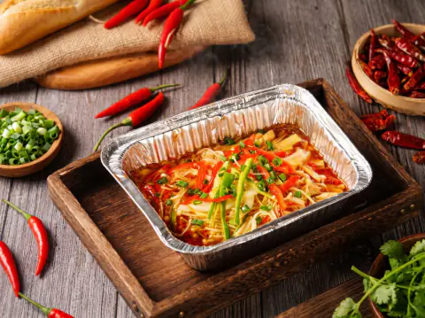 Setas enoki al papillote